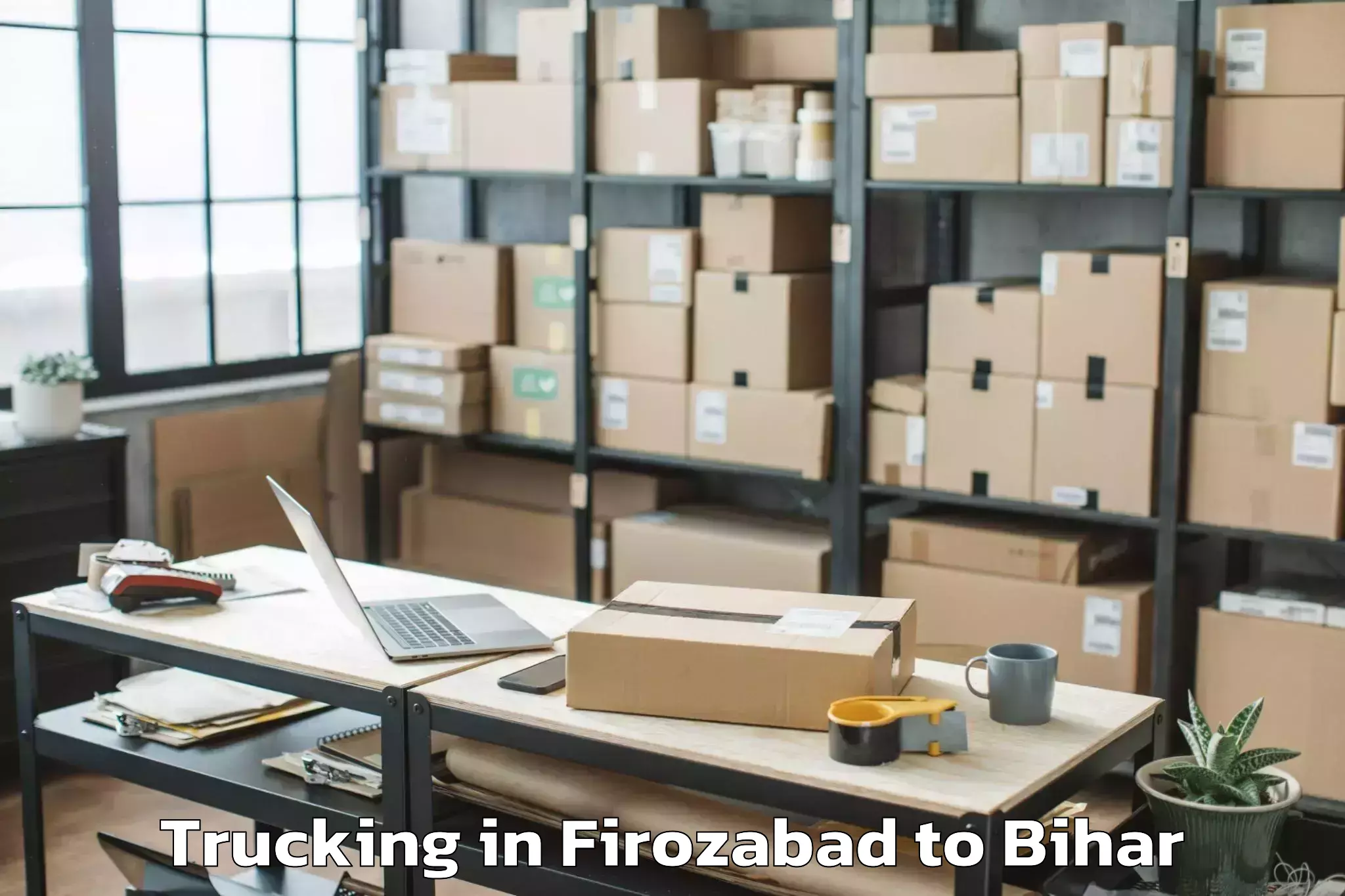 Easy Firozabad to Fulwariya Trucking Booking